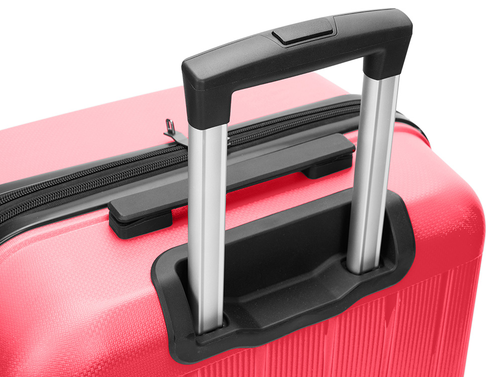 Чемодан TORBER В Отпуск, ярко-розовый, полипропилен, 55 х 36 х 21,5 см, 37 л