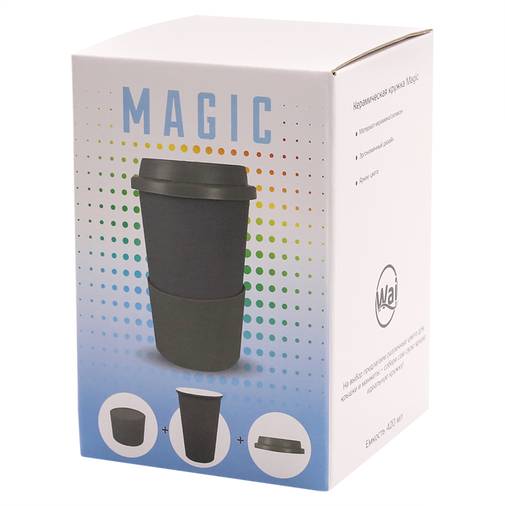 Кружка Magic To Go, черный/красный