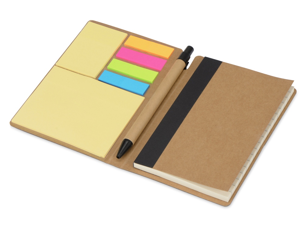 Набор стикеров А6 Write and stick с ручкой и блокнотом, черный (Р)