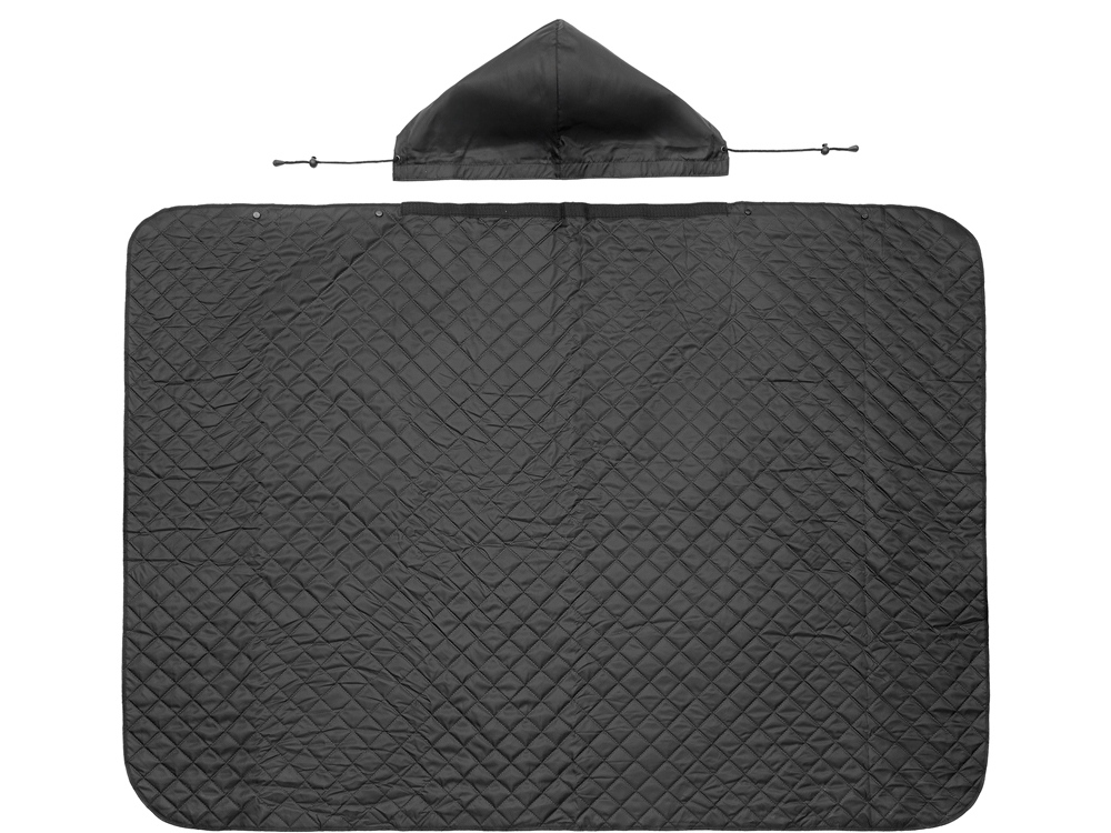 Пончо Cappy с капюшоном на липучке в мешке, черный