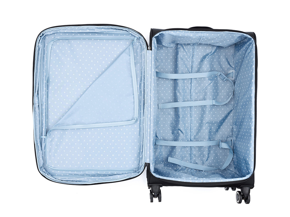 Чемодан TORBER НЕРО, чёрный, переработанный ПЭТ, 48 х 28 х 79 см, 90 л Чемодан TORBER НЕРО, чёрный, переработанный ПЭТ, 48 х 28 х 79 см, 90 л