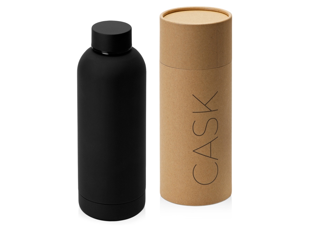 Вакуумная термобутылка Cask Waterline, soft touch, 500 мл, тубус, черный Вакуумная термобутылка Cask Waterline, soft touch, 500 мл, тубус, черный
