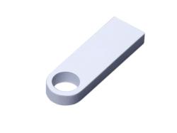 USB 2.0-флешка на 32 Гб с мини чипом и круглым отверстием, белый