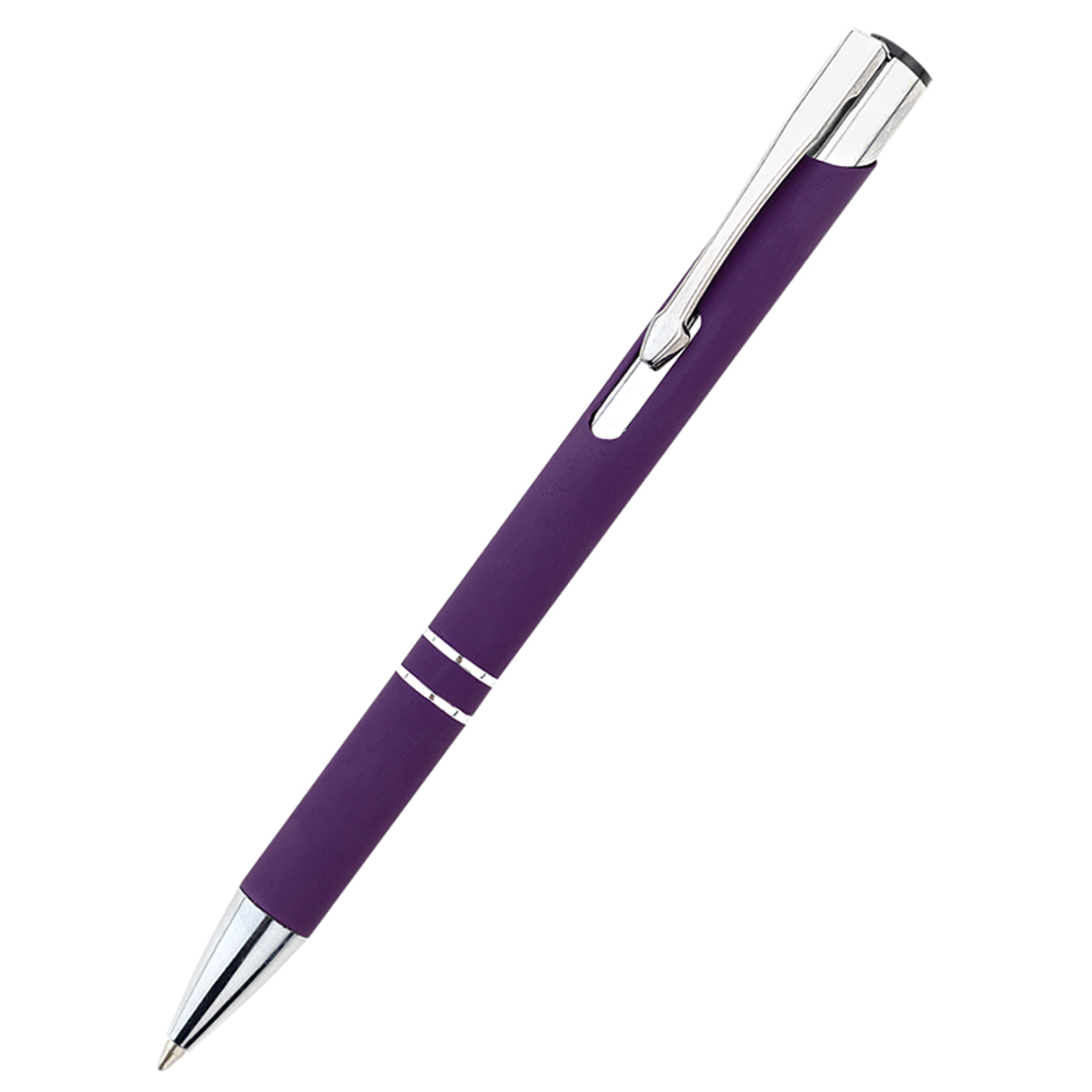 Ручка металлическая Molly софт-тач, фиолетовая-S