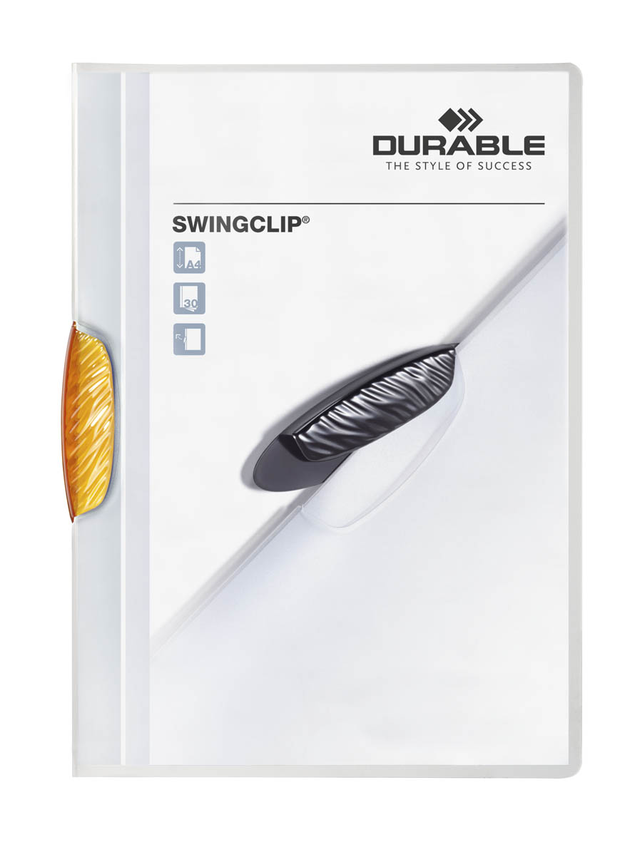 226009 Папка SWINGCLIP с оранжеывым клипом