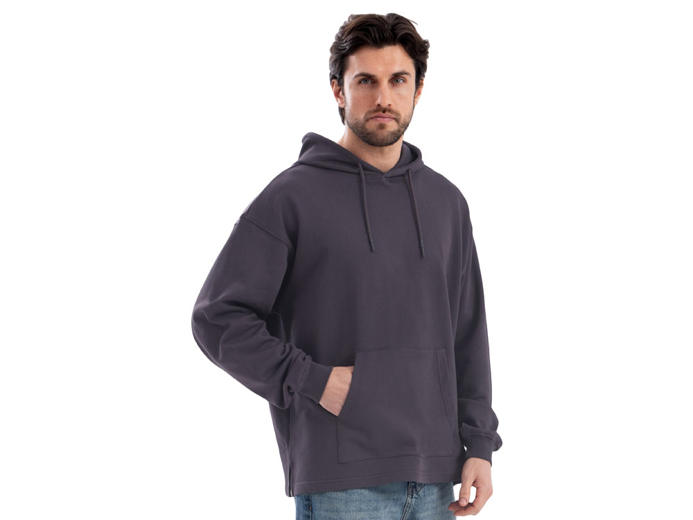 Худи оверсайз Alpha.01 унисекс, темно-серый