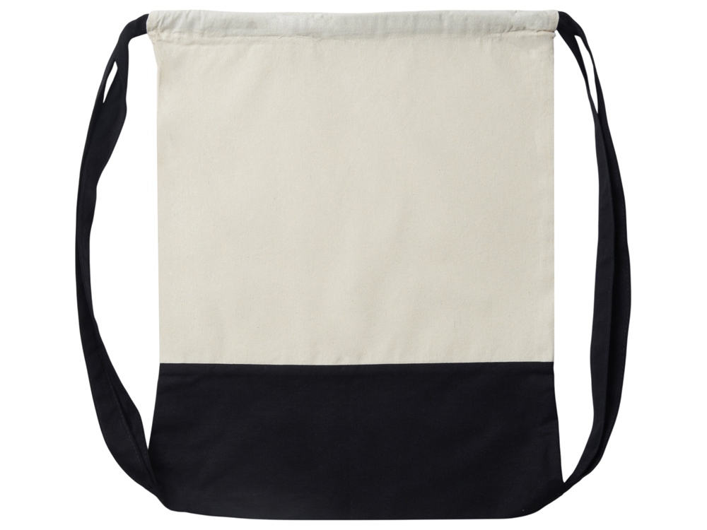 Рюкзак-мешок Cotton из хлопка 170 г, натуральный/черный