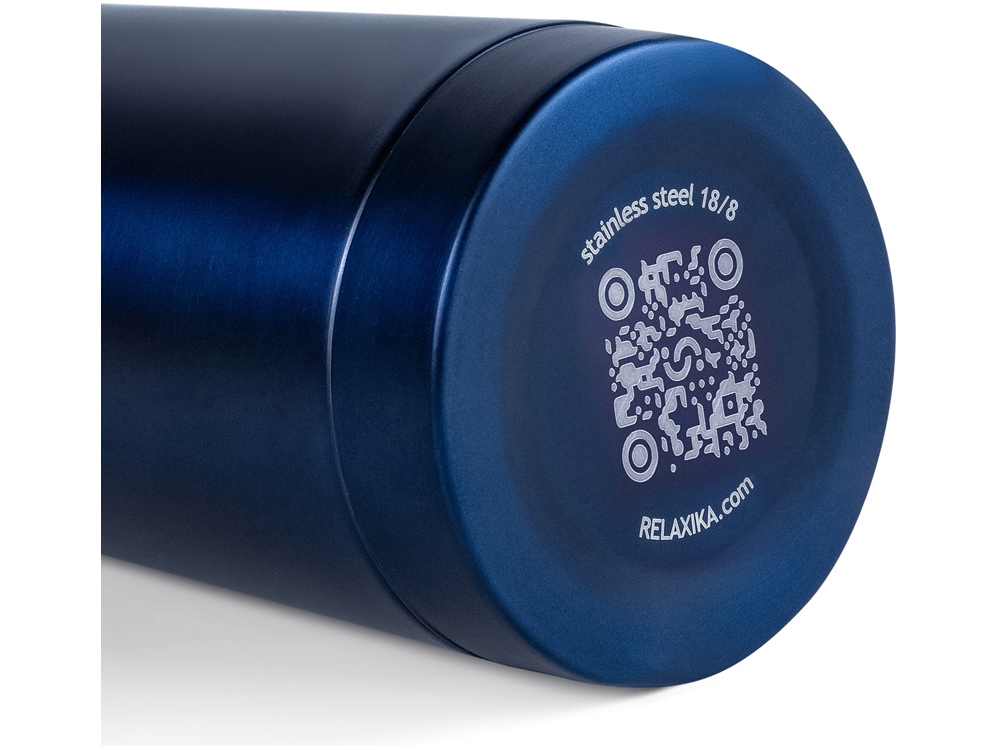 Термос Relaxika 101 (0,35 литра), темно-синий (без лого)