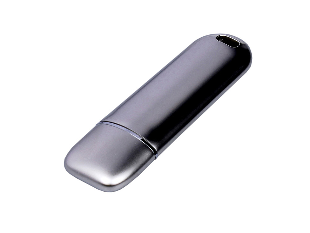 Металлическая флешка со сканером отпечатков пальцев в подарочной упаковке на 256 Гб, серебристый