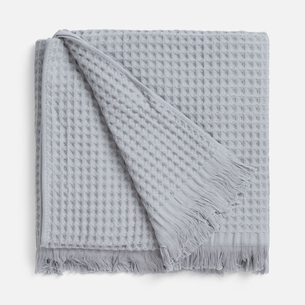 Плед вафельный Elenglect, светло-серый