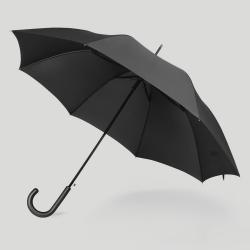 Зонт-трость Wind, полуавтомат, черный (Р)