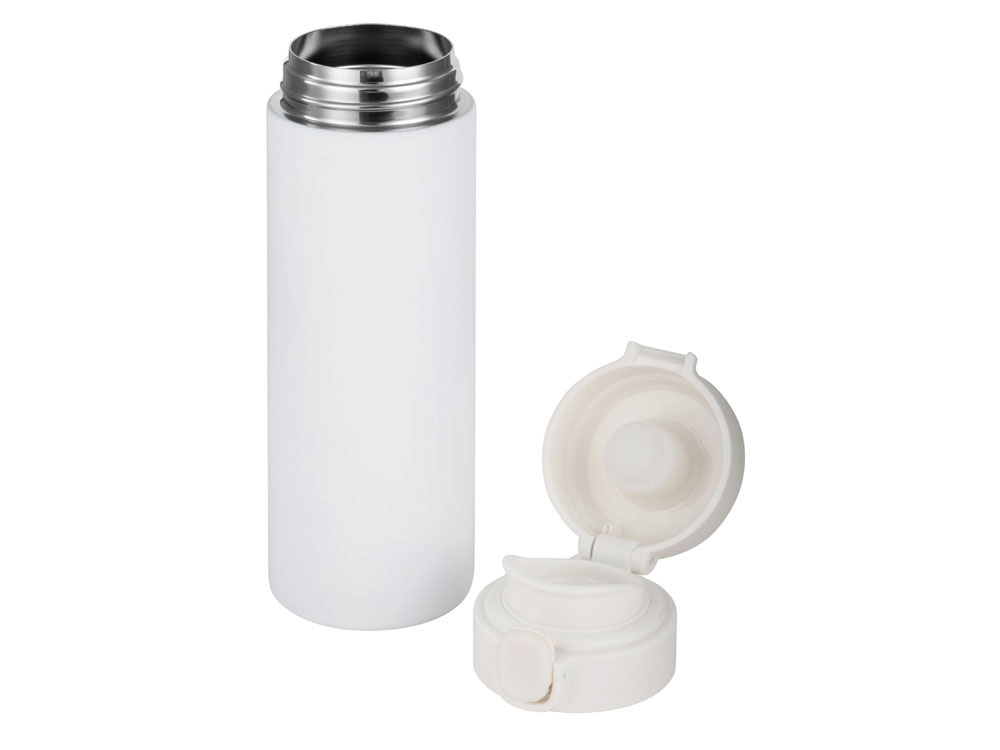 Вакуумная термокружка Waterline c кнопкой Guard, 400 мл, тубус, белый (Р) Вакуумная термокружка Waterline c кнопкой Guard, 400 мл, тубус, белый (Р)