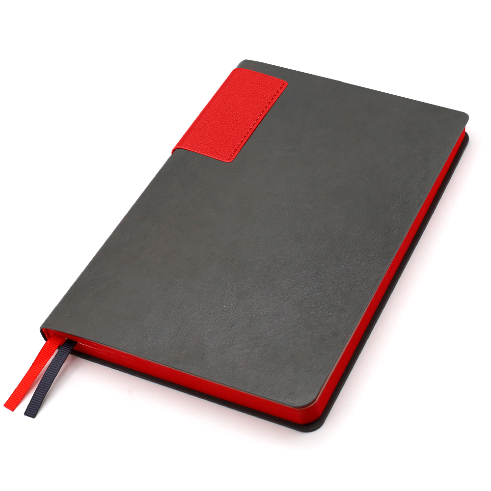 Ежедневник A5 недатированный Molfetta в мягком переплёте, серо-красный Ежедневник A5 недатированный Molfetta в мягком переплёте, серо-красный
