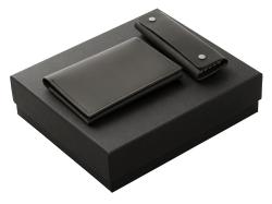 Подарочный набор Long River: обложка для паспорта, ключница (без лого Long River), черная коробка