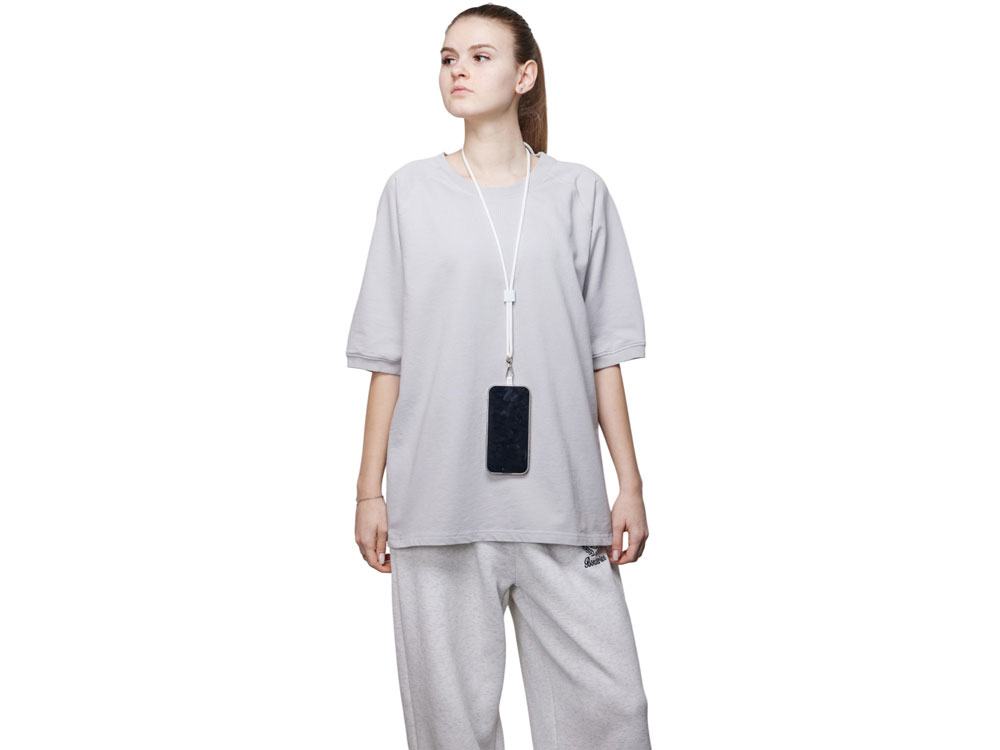 Ремешок на шею для телефона Риксо, белый Ремешок на шею для телефона Риксо, белый