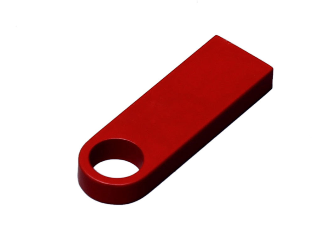 USB 2.0-флешка на 128 Гб с мини чипом и круглым отверстием, красный