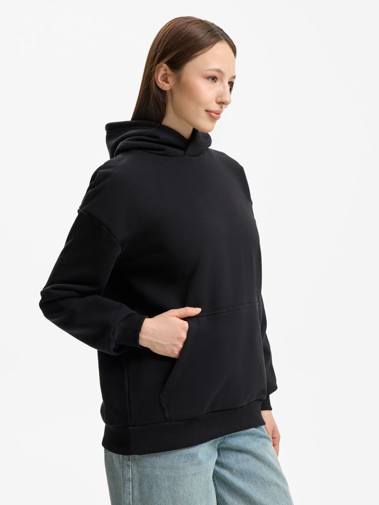 Худи унисекс оверсайз Daylero, черное Худи унисекс оверсайз Daylero, черное