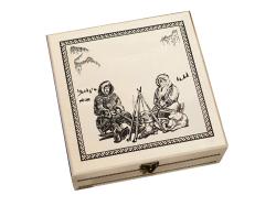 Подарочный набор c чаем Сокровища Севера в деревянной шкатулке без лого