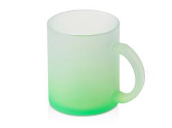 Стеклянная матовая кружка Омбре с градиентом для сублимации, зеленое яблоко