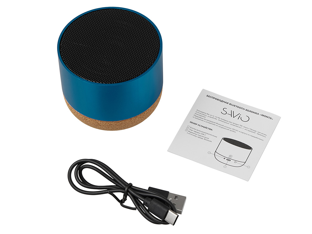 Беспроводная колонка Montii, 3 Вт, синий