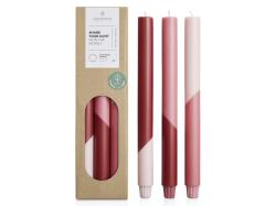 Originalhome Eden диагональные свечи - набор из 3 штук - Красный