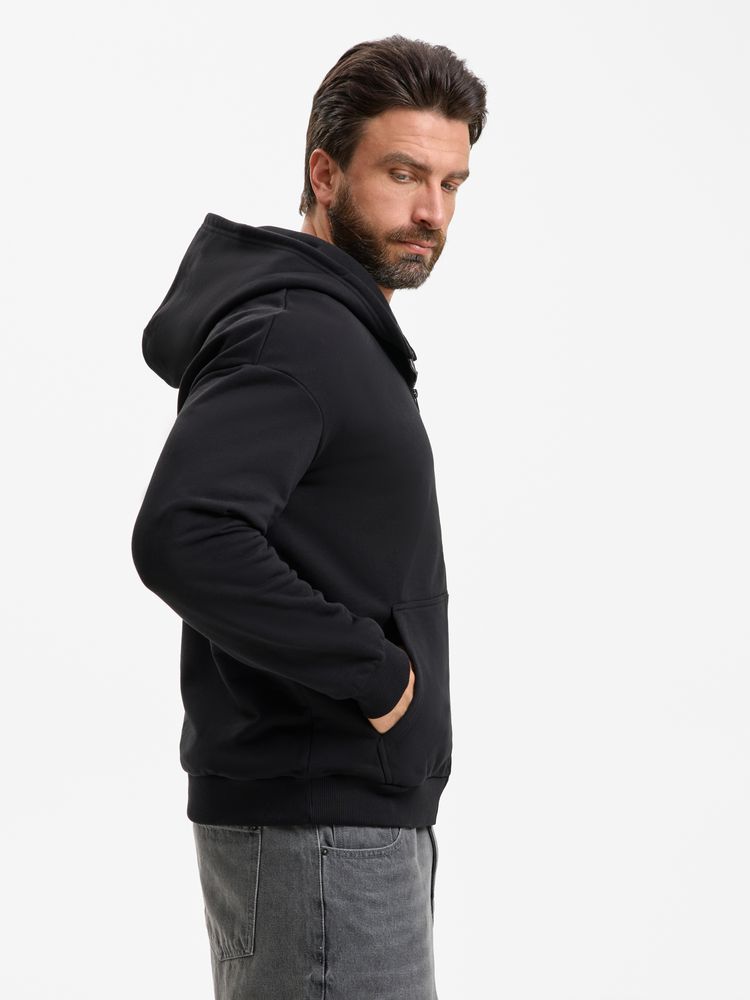 Толстовка унисекс оверсайз Sartoro, черная Толстовка унисекс оверсайз Sartoro, черная