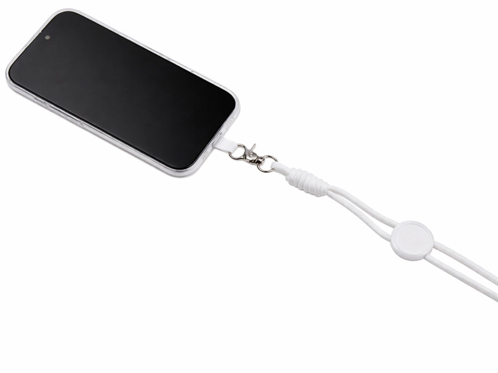 Ремешок на шею для телефона Нэко, белый Ремешок на шею для телефона Нэко, белый