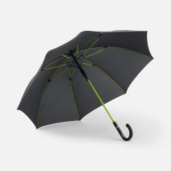 Зонт-трость с цветными спицами Color Style, зеленое яблоко, с черной ручкой