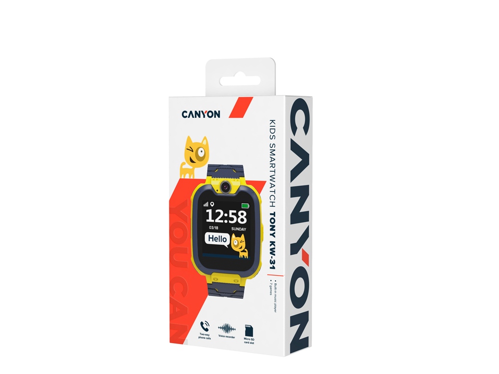Детские часы Canyon Tommy KW-31, желто-серый