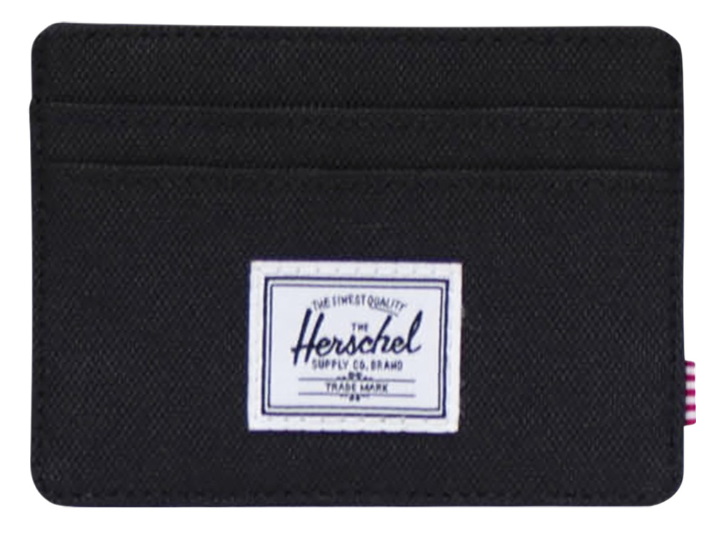 Herschel Charlie держатель для карт с RFID-защитой из переработанного материала - сплошной черный