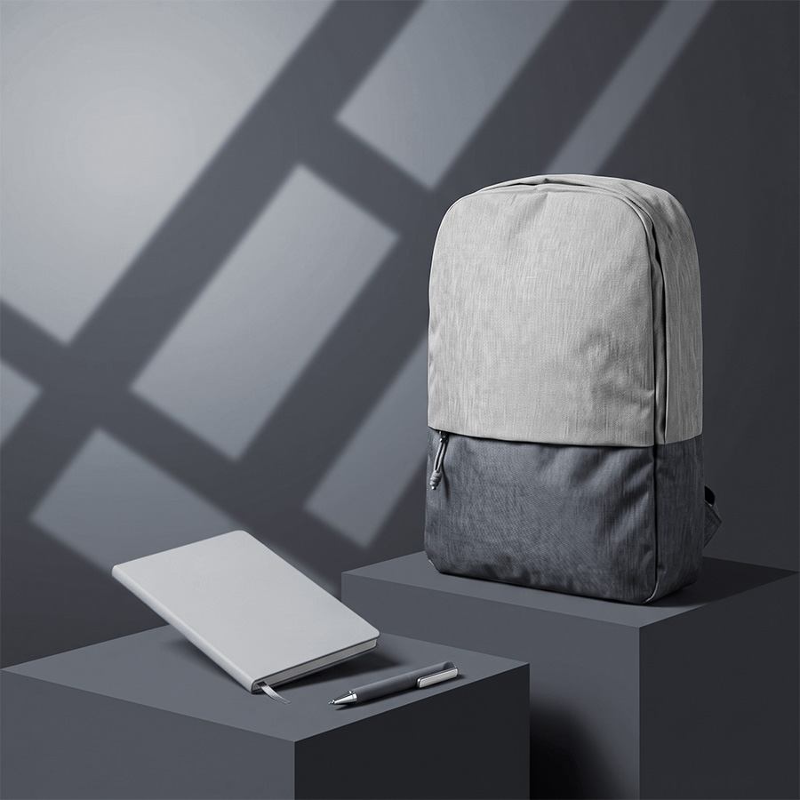 Подарочный набор READYPACK: рюкзак,  ручка, блокнот, серый