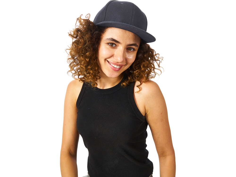 Бейсболка с прямым козырьком, темно-серый