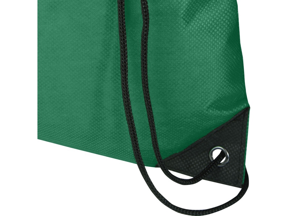 Рюкзак-мешок  на шнурке Evergreen из переработанного нетканого материала, зеленый