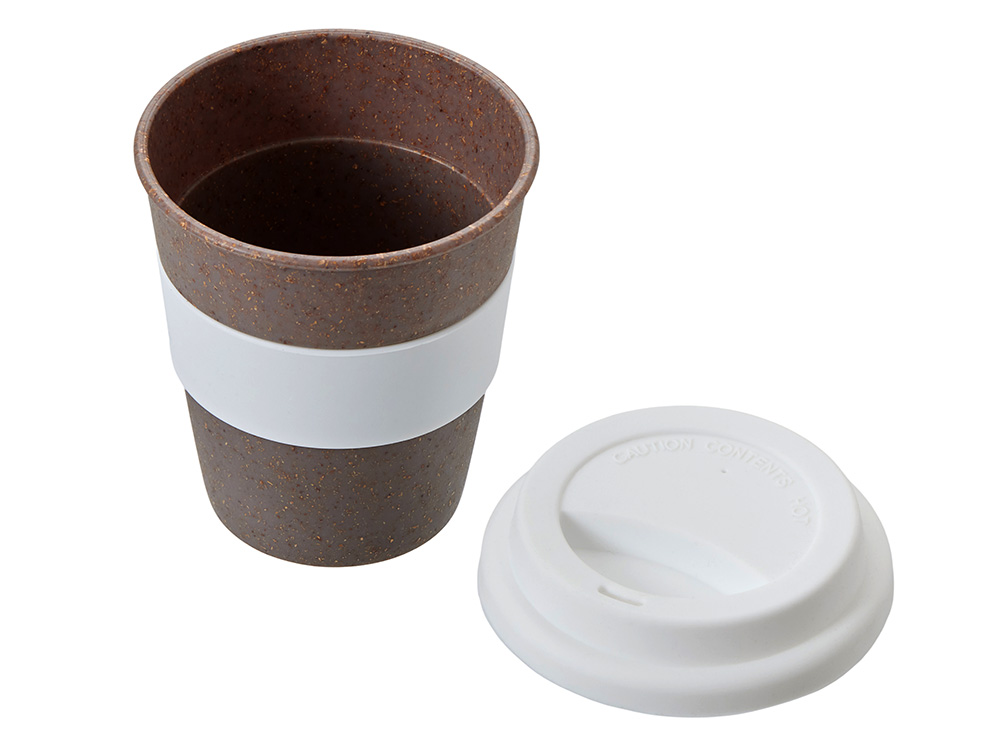 Стакан с силиконовой крышкой Café, белый Стакан с силиконовой крышкой Café, белый