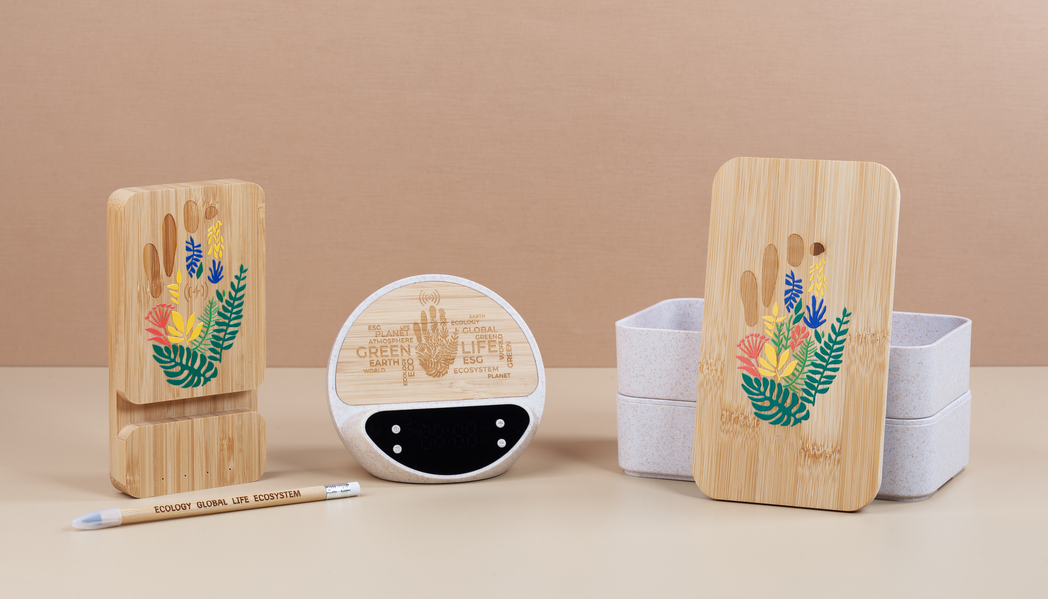 Вечный карандаш "Groot" с ластиком, бамбук