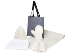 Банный набор с килтом Healing, мужской, белый