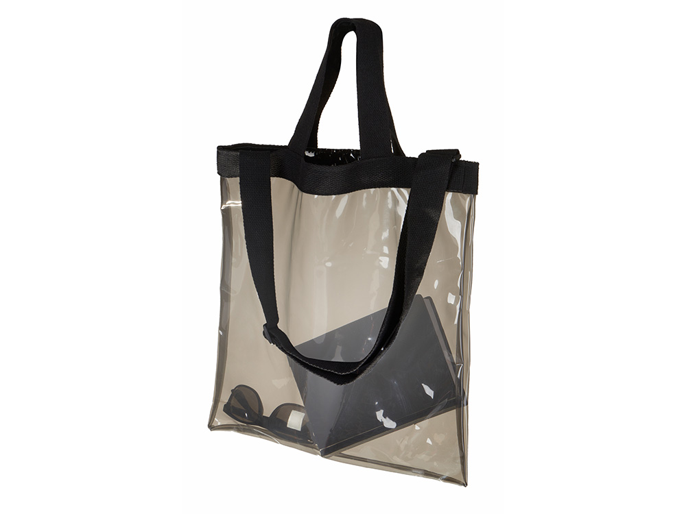 Сумка Frank из прозрачного пластика с регулирующейся лямкой, черный (P) Сумка Frank из прозрачного пластика с регулирующейся лямкой, черный (P)