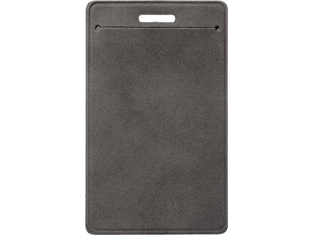 Вертикальный чехол для пропуска из экокожи Alicante, темно-серый