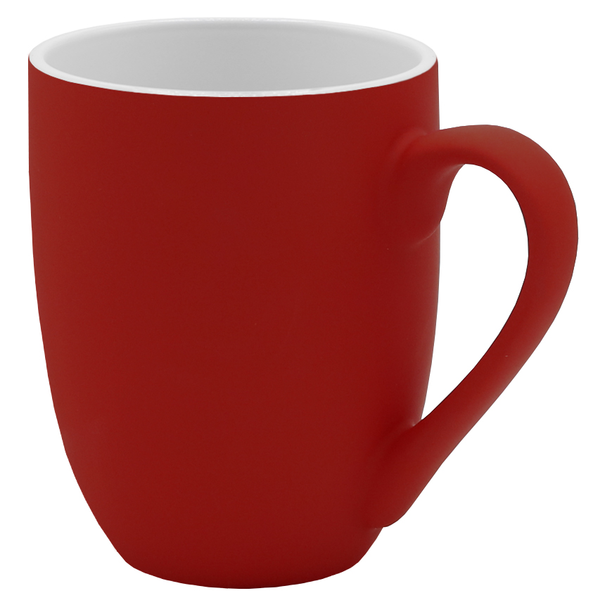 Кружка Elegante, софт-тач, 350мл, красная