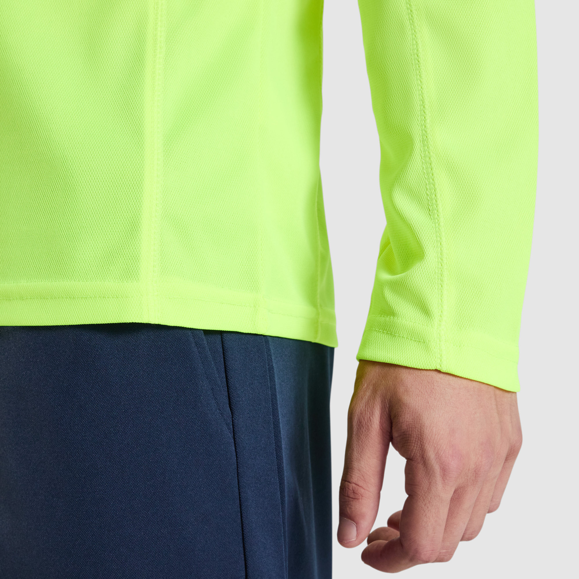 Спортивная футболка MONTECARLO L/S мужская, ФЛУОРЕСЦЕНТНЫЙ ЖЕЛТЫЙ S