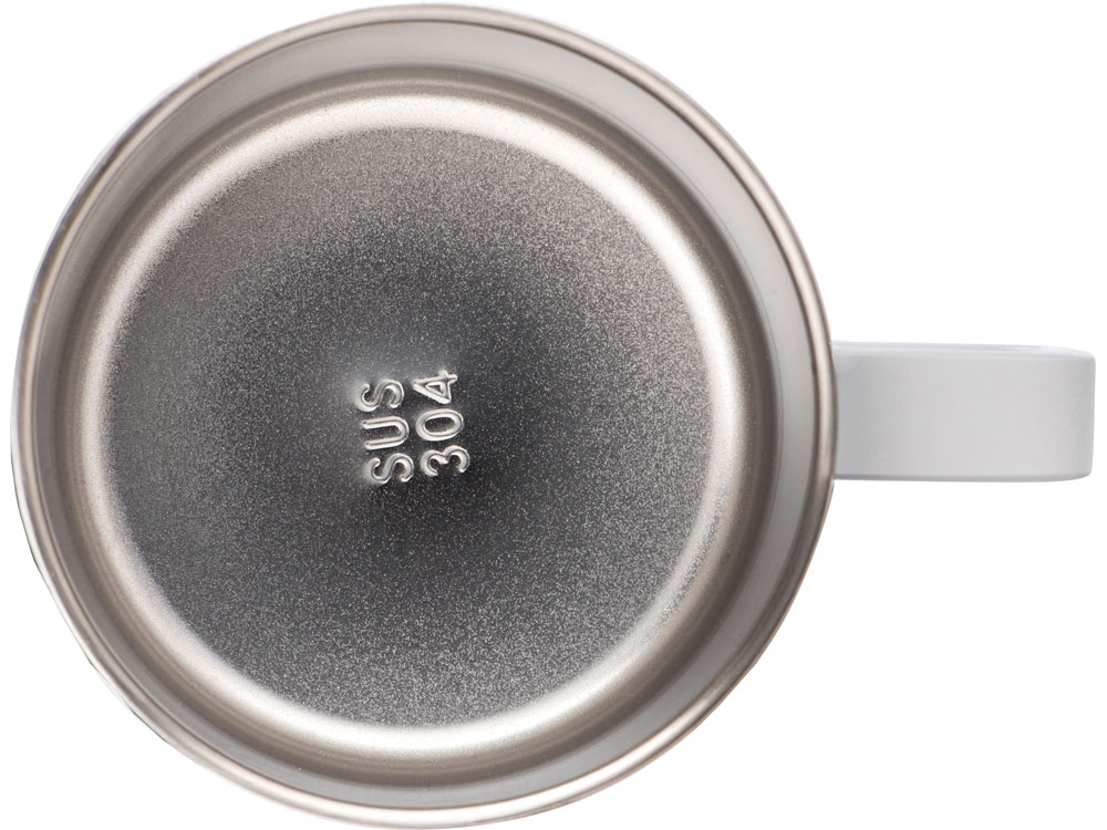 Кружка стальная Alaska с крышкой слайдером, powder coating, белый (Р)