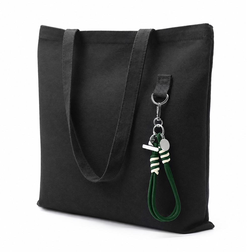 Сумка для покупок LUMISSA 325 г/м² с обвесом, чёрный/изумрудный