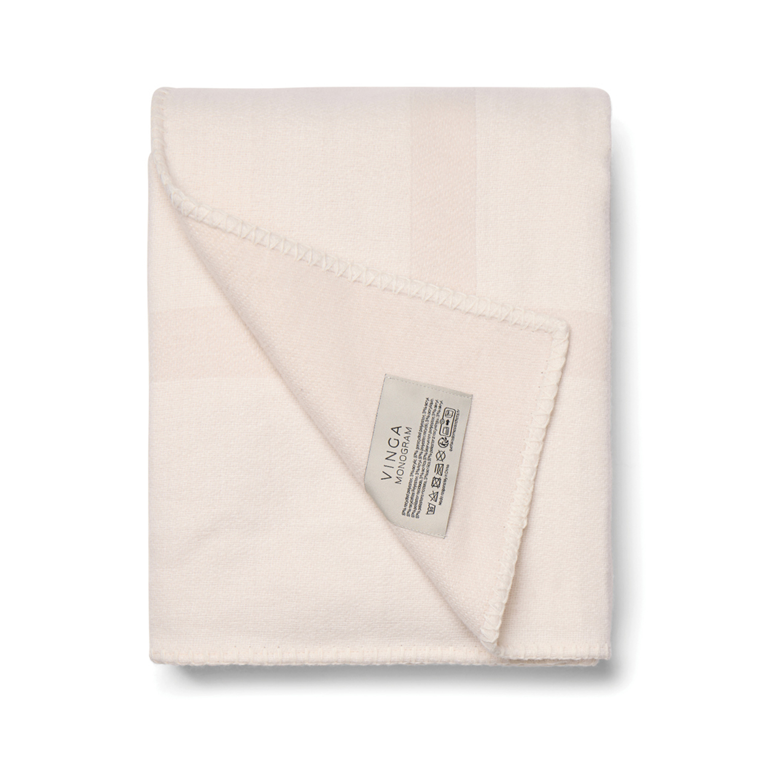 Плед VINGA Monogram из переработанного полиэстера GRS, 170x130 см