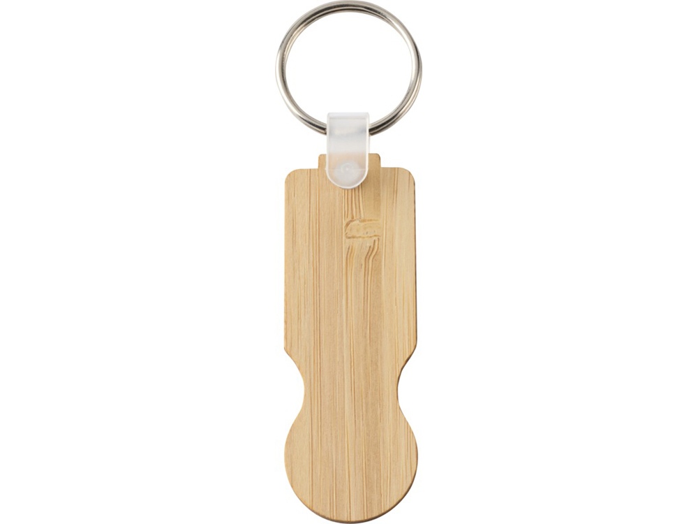 Ronan бамбуковый брелок для ключей в виде чемодана на колесах, натуральный