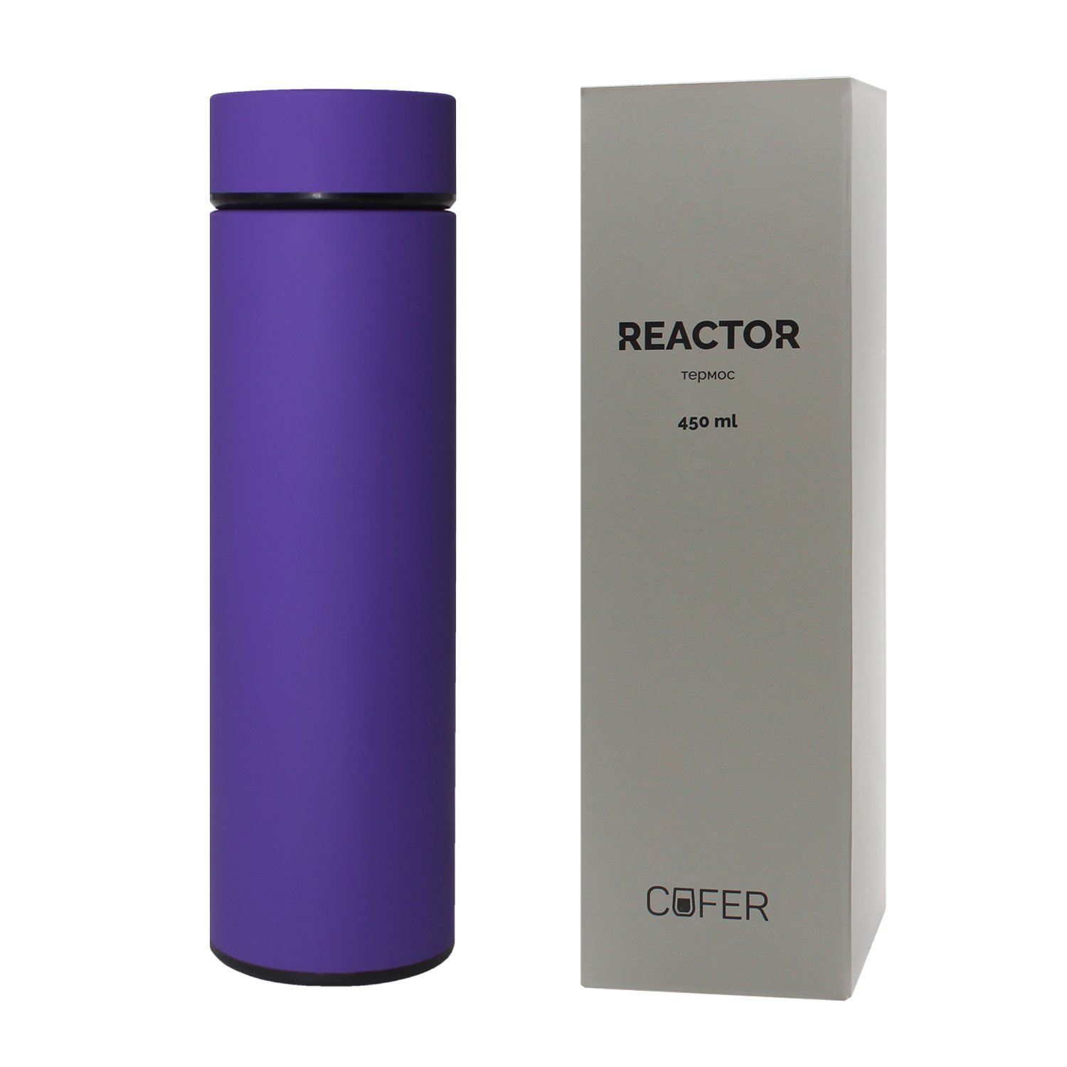 Термос Reactor софт-тач с датчиком температуры (фиолетовый) Термос Reactor софт-тач с датчиком температуры (фиолетовый)