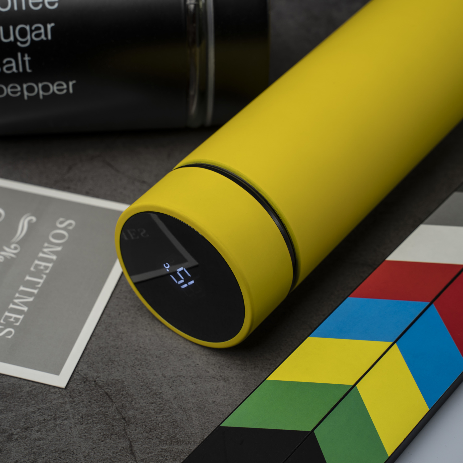 Термос Reactor софт-тач с датчиком температуры (желтый) Термос Reactor софт-тач с датчиком температуры (желтый)