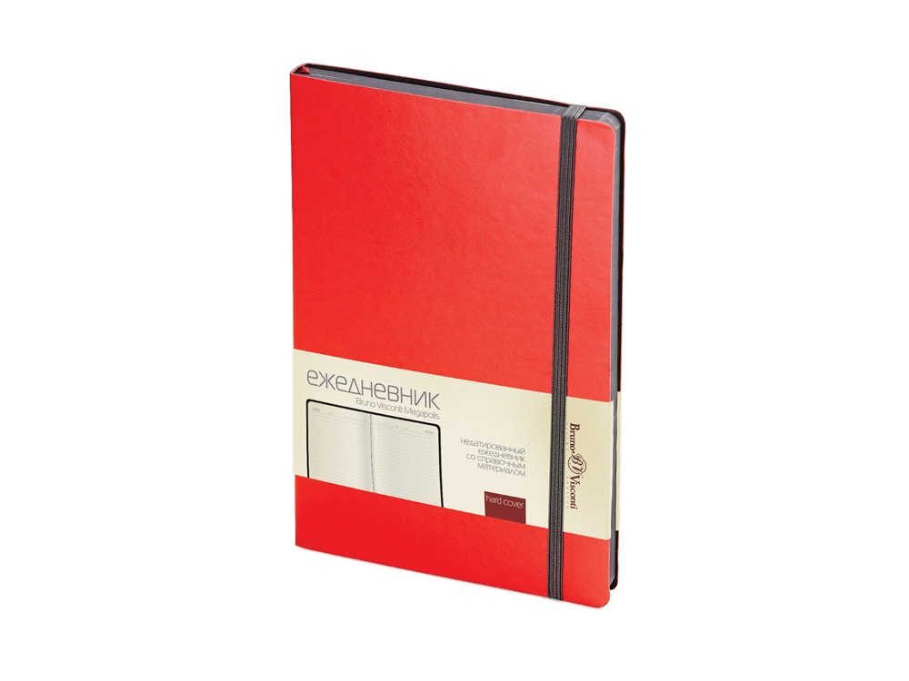 Ежедневник А5 недатированный Megapolis Soft, красный (Р) Ежедневник А5 недатированный Megapolis Soft, красный (Р)