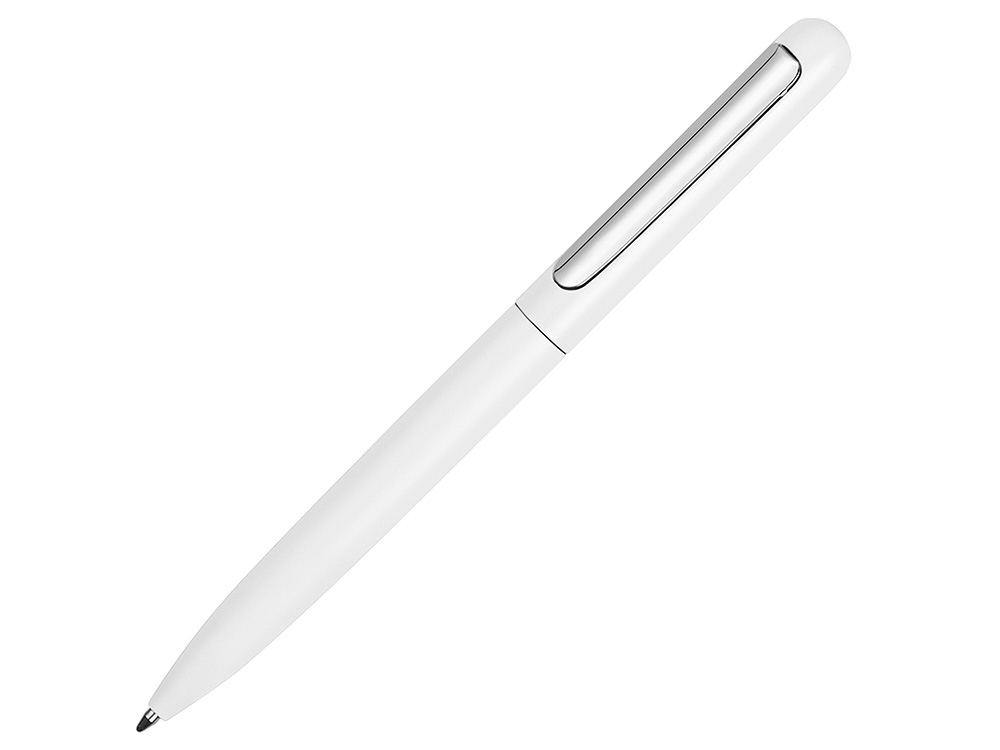 Ручка металлическая шариковая Skate с матовым покрытием, белый