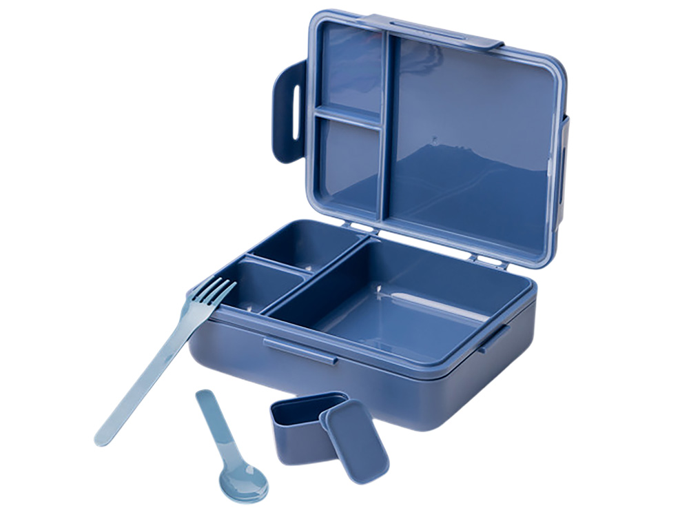 Ланч-бокс COMIX/КОМИКС с тремя отделениями, синий нейви