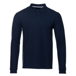 Рубашка поло мужская STAN длинный рукав хлопок/полиэстер 185, 04S